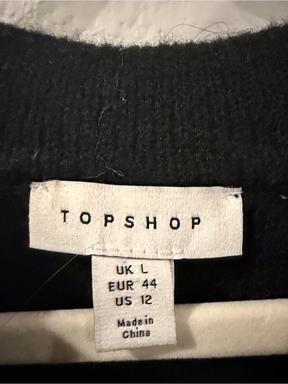 Topshop Black Ribbed Collared Button-Up Cardigan - Picture 4 of 5